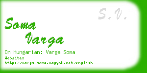 soma varga business card
